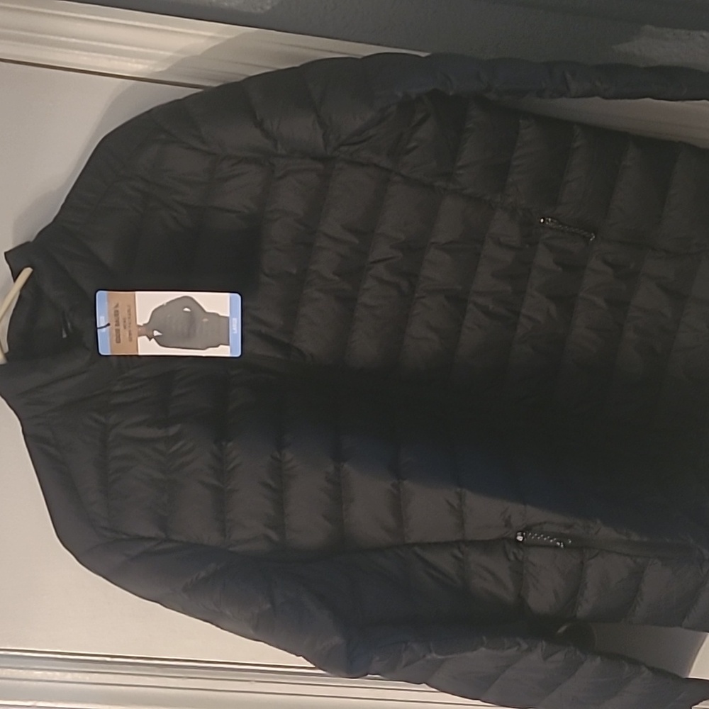 Eddie Bauer Down Packable Jacket Men Large Black